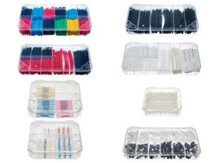 Organized containers of colorful crafting supplies