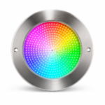 Projecteur LED RGB 35W Ø230mm pour Piscine – IP68 – 12V AC/DC – Inox 316