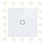 Interrupteur Tactile Intelligent en Verre – 1 Bouton | Blanc