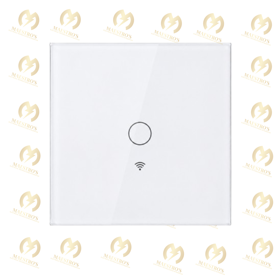 Serrure intelligente SL7 Wifi (8) Interrupteur Tactile Intelligent WiFi en Verre Blanc - Image 1